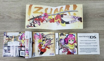 COVER, MANUAL AND INSERTS ONLY - NO GAME - IZUNA 2: THE