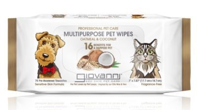 Giovanni Professional Pet Collection Многоцелевые салфетки с овсянкой и кокосом 75