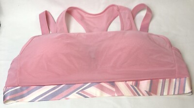 Adore Me Sports Bra Micah Contour Sz 40B Pink Mesh Overlay Racer Back Wireless