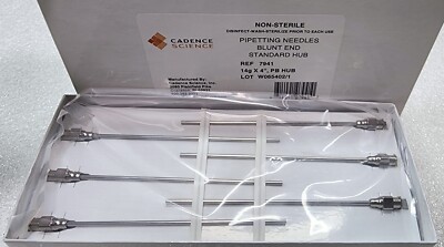 CADENCE SCIENCE  7941  PIPETTING NEEDLES BLUNT END  14G x 4'',  PB HUB -Box of 6