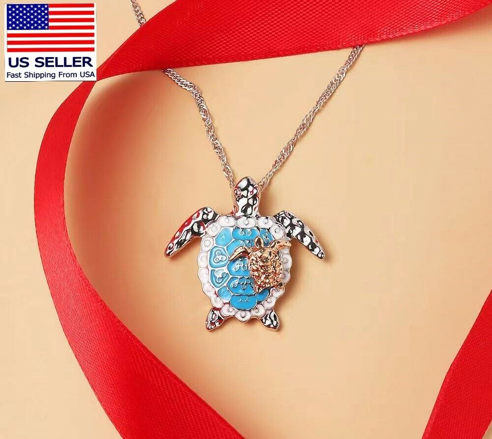 Fashion Women Crystal Chain Necklace Animal Turtle Pendant W