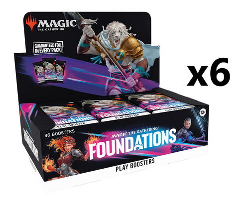 ГЕРМЕТИЧНЫЙ КЕЙС! 6-кратная игровая коробка-бустер Foundations FDN MTG