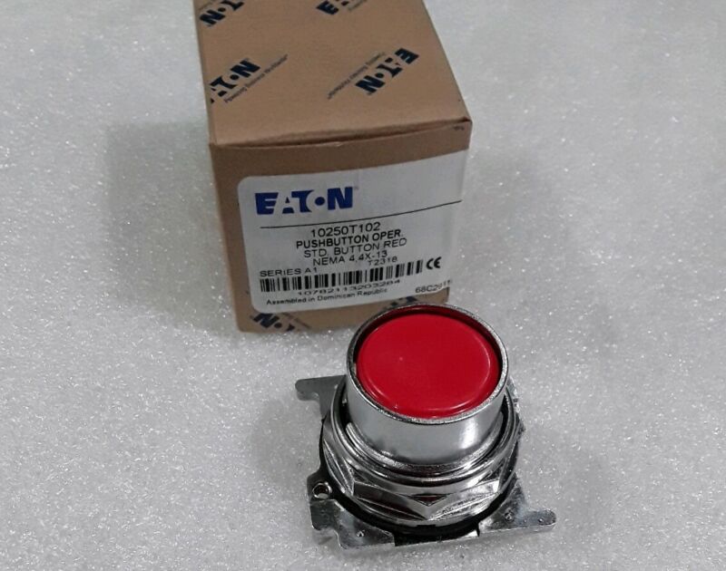 10250t102 Eaton Pushbutton Operator Std Button Red New!