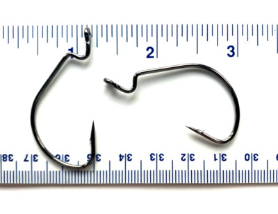 100 Matzuo 110010 Black EWG Soft Plastics Worm Fish Hooks size 2/0
