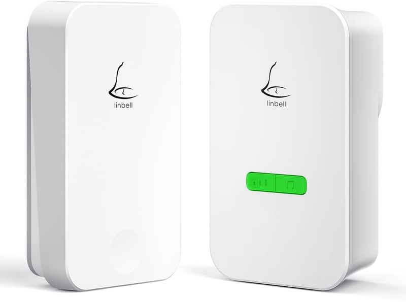 Wireless Doorbell,Linbell Door Bell Ringer Wireless with 1 Self-Powered Weatherp