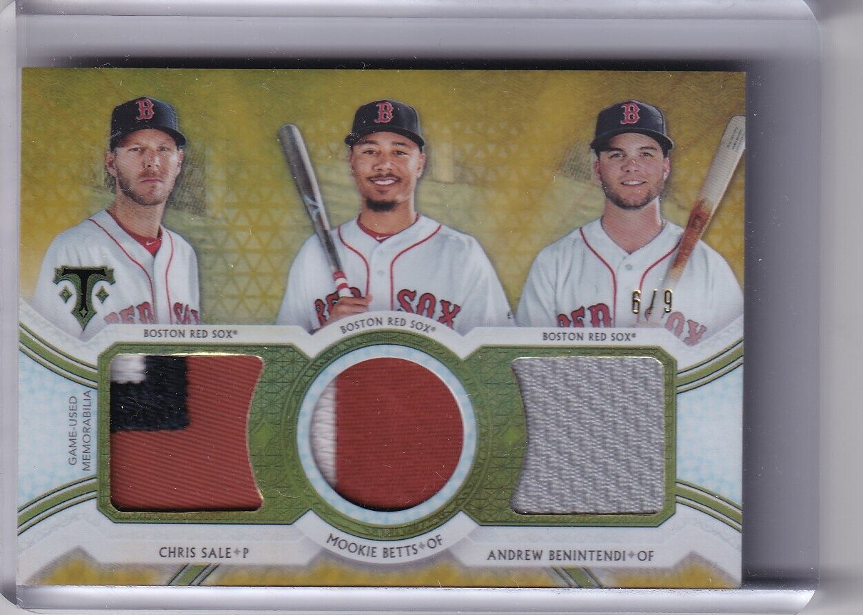 2018 TRIPLE THREADS #RCC-CMA RED SOX TRIPLE-PATCH BETTS SALE 2018 TRIPLE THREADS #RCC-CMA RED SOX TRIPLE-PATCH BETTS SALE