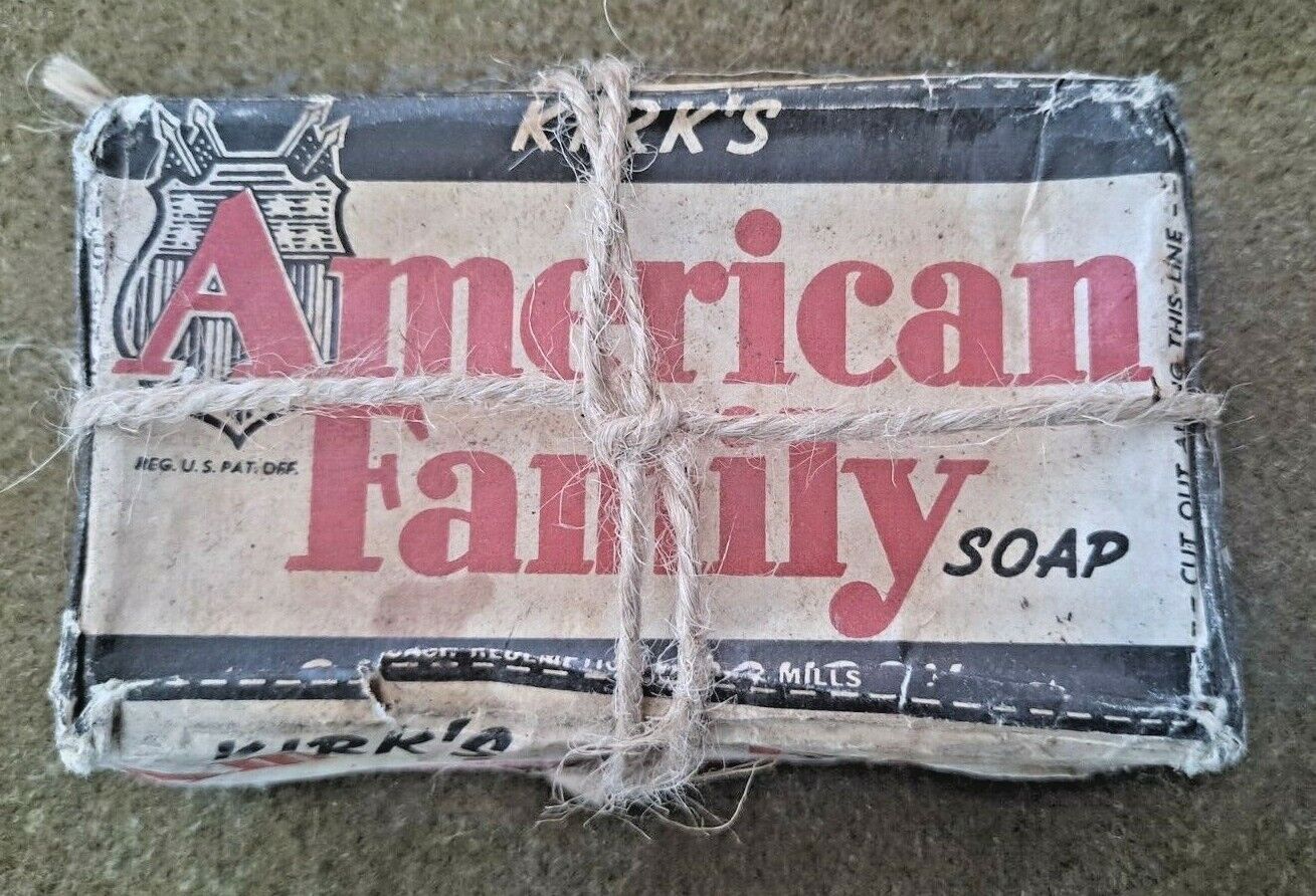 RARE 1940'S VINTAGE KIRK'S AMERICAN FAMILY BAR SOAP BAR UNOPENED