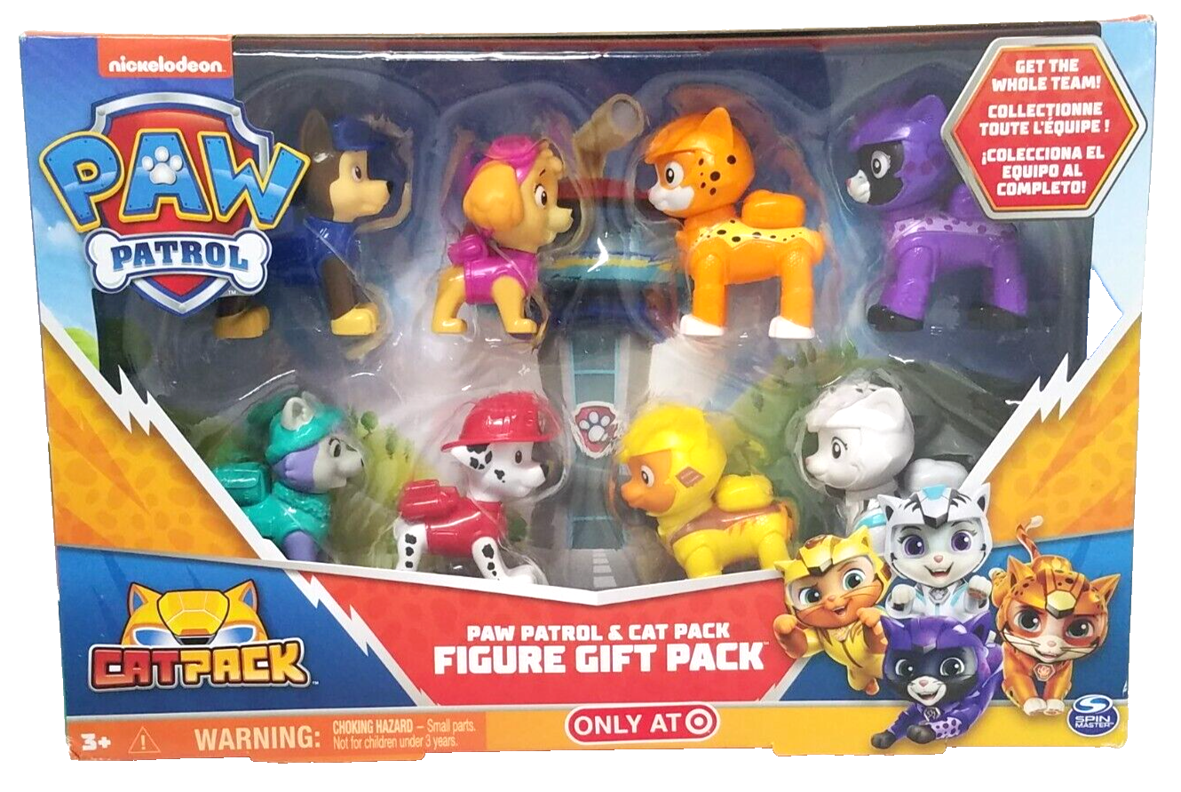Paw Patrol CAT PACK Action Figure Gift Set of 8 New 2022