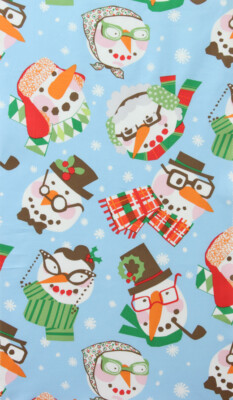 Alexander Henry Holiday Christmas Time Snow Fogies Snowman fabric ~By The Yard