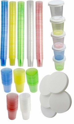 Medi-Inn Medikamentenbecher Medizinbecher Schnapsbecher 80 Stück mit Deckel 