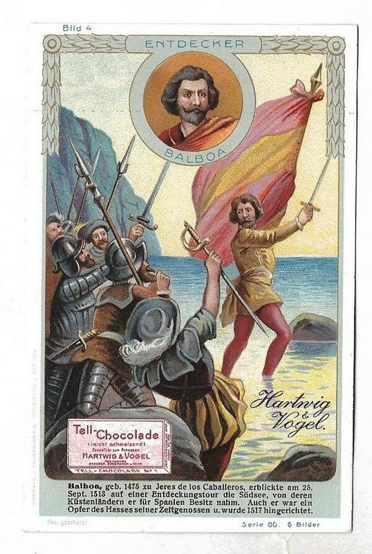 Balboa  - - Chromo Hartwig & Vogel - Trade Card