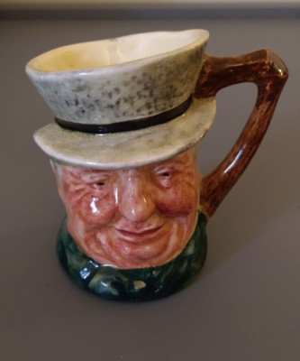 Vintage 3'' Micawber? Dickens Character? Toby Mug Lancaster Sandland FREE SHIP