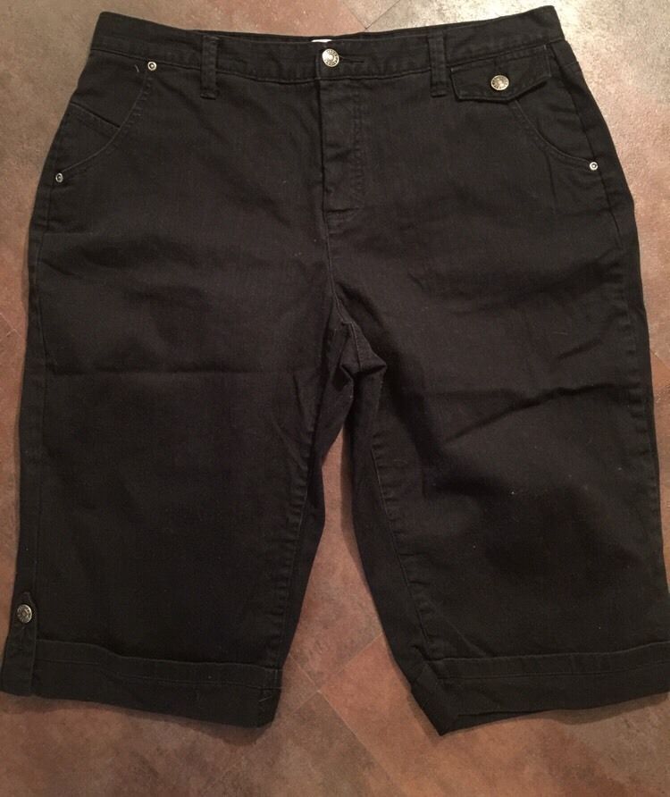 Solid Plus Size Shorts for Women