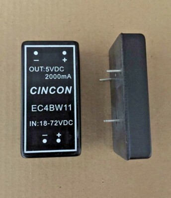 2 Stück Spannungswandler / converter Cincon EC4BW11 18-72V/A 5V 2000mA 