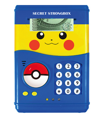 Aladin Pokemon Automatic Safety Strong Box Piggy Bank Password Music Kid Toy