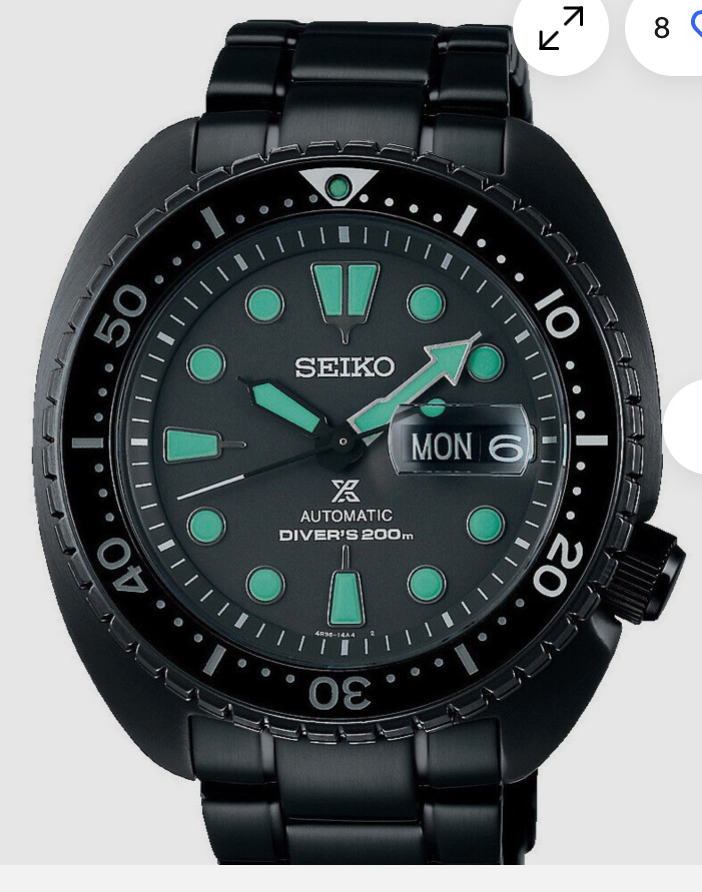 Pre-owned Seiko Srpk43 Prospex King Turtle Automatic Watch 200m Black Dial Box Tags Papers