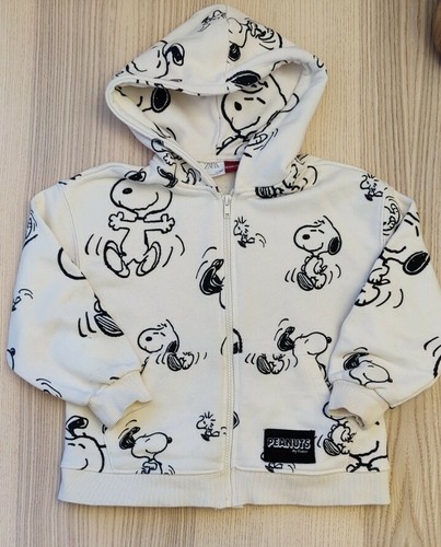 yumiyumi　ZARA×PEANUTS adidasスヌーピー RARE Zara X Snoopy Peanuts Sweatshirt Cream Sz M Football