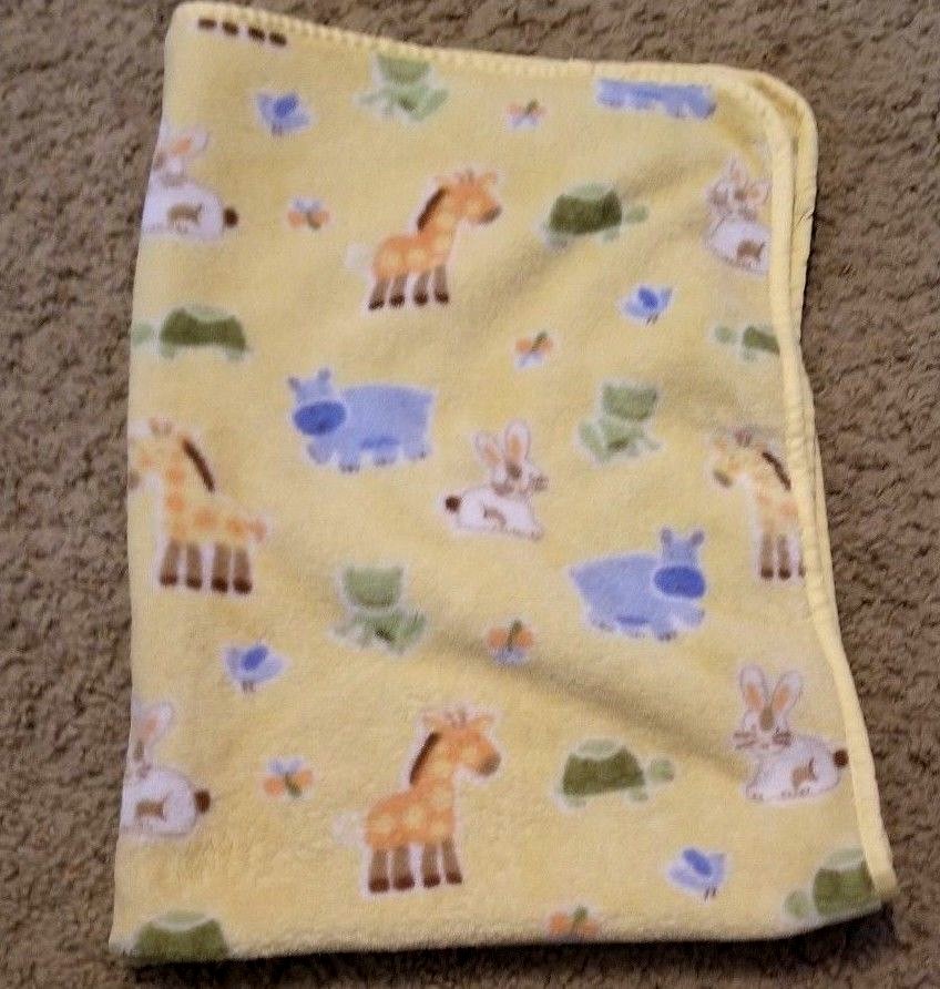 Circo Yellow Giraffe Hippo Turtle Rabbit Baby Blanket, 28