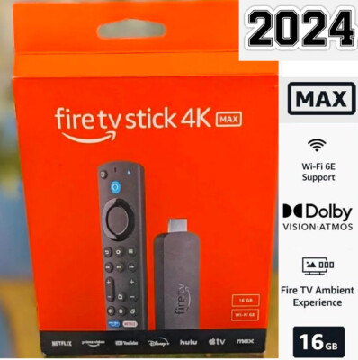   2024 NEW Amazon Fire TV Stick 4K MAX 2nd  Gen Wi-Fi 6 Alexa TV Remote Control