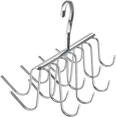 InterDesign Axis Closet Storage Organizer Rack for Ties, Belts - Chrome
