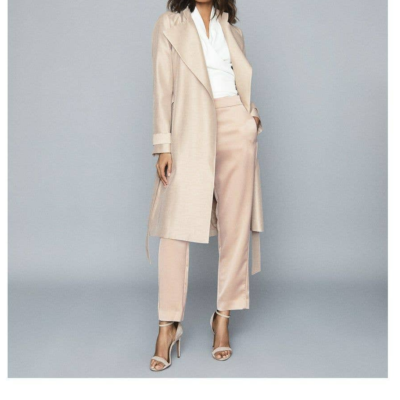 Drape front trench coat sale