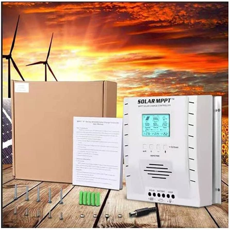 60 Amp, 12V 24V Auto 60A Solar Panel Charge Regulator, Max 100V Input with LCD D