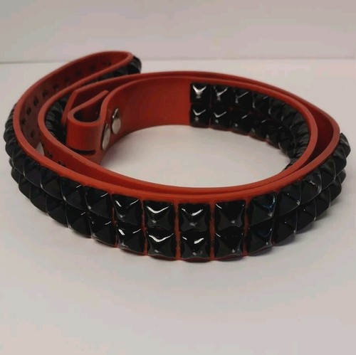 Strange Pursuit VTGMen's Belt Sz 40 Red Vinyl Punk