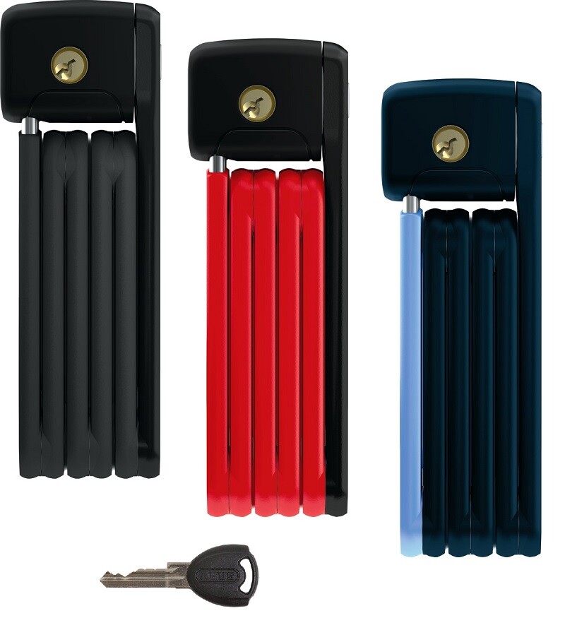 ABUS Bordo Lite Mini 6055/60 Fahrrad-Faltschloss 60cm nur 440 g schwarz/rot/blau