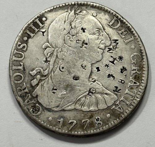 コレクション Carlos III. Reales 1787 Carlos III 2 Reales 1787 D.A. KM-30 Encapsulado por NGC VG-8