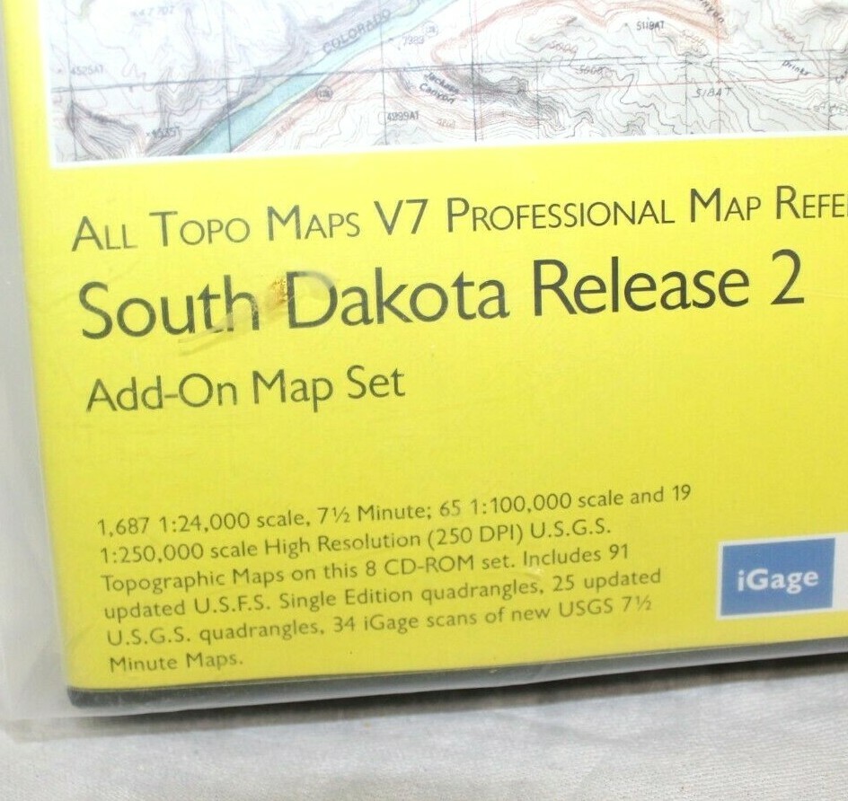 All Topo Maps V7 Professional South Dakota Release 2 Retail $116.00 NIP