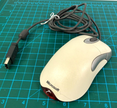 Microsoft Intellimouse optical USB wheel mouse Vintage Tested Working
