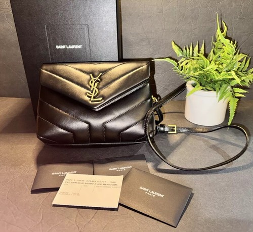 Saint Laurent YSL Mini Toy Loulou Quilted Leather Flap Bag