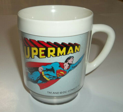 Vintage 1978 DC Comics Superman Plastic Insulated Mug by Dawn