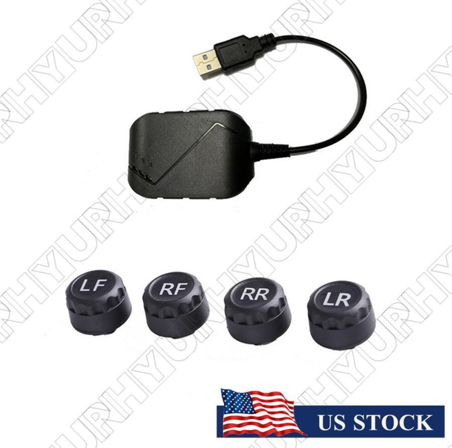 USB Android TPMS External Sensor Car Tire Pressure Temp Moni