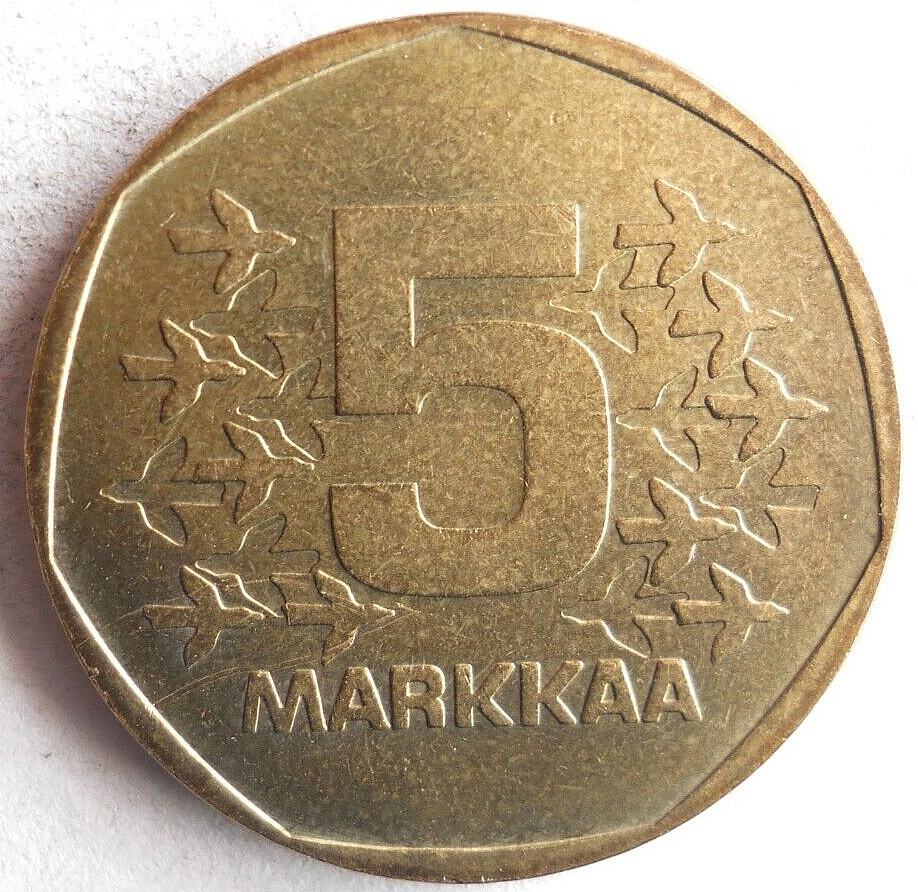 オリンピック硬貨⭐︎レア Pair of FINLAND, 5 Markaa Mark (SUOMI) 1.00