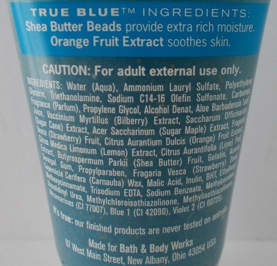 Bath & Body Works True Blue Spa I'm In The Mood For Scrub Shea Butter  2.5 Oz