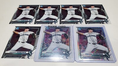 (7) EMERSON HANCOCK 2021 Bowman Chrome w/ 2 Mojo #BCP-233 RC SEATTLE MARINERS