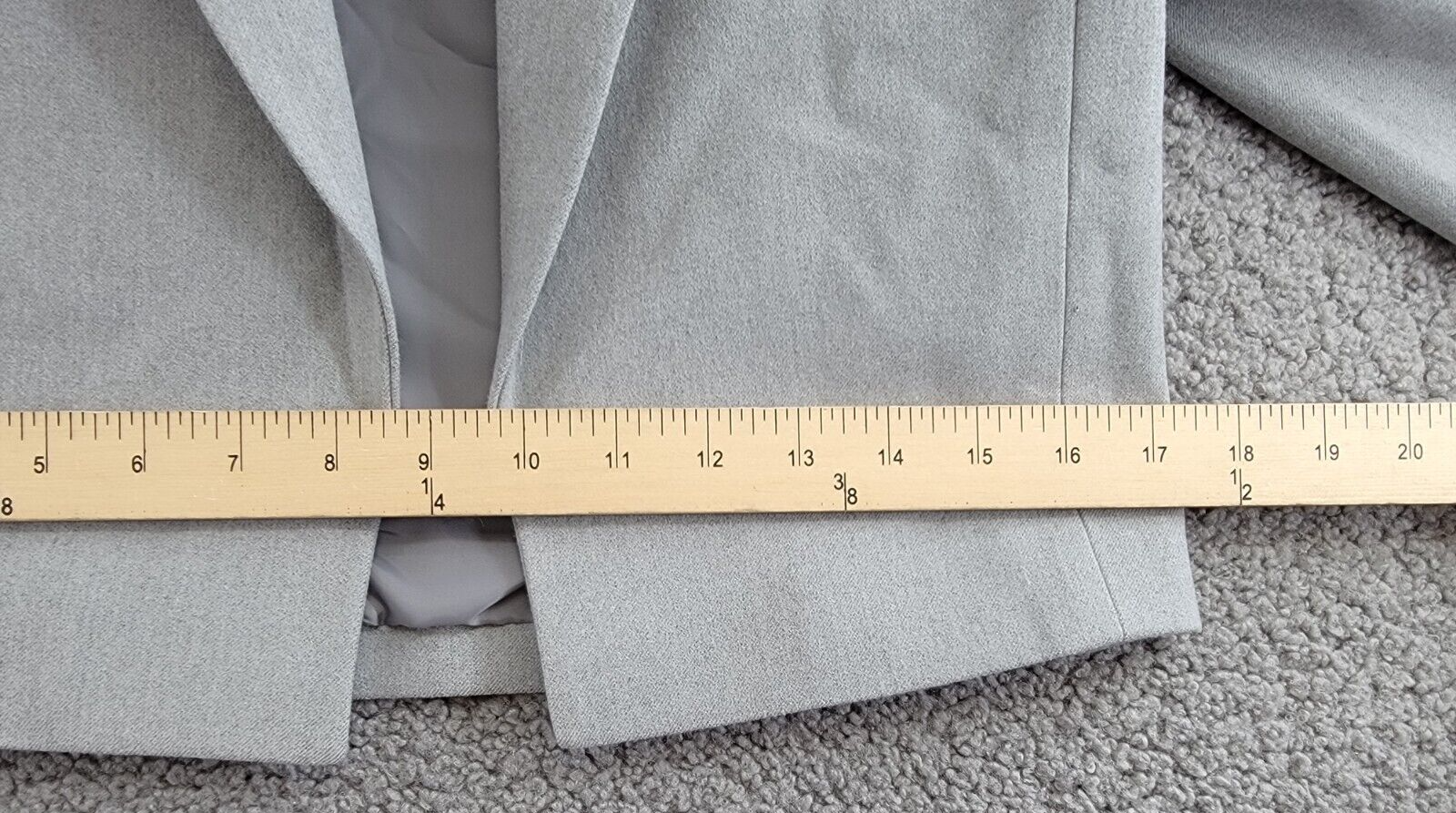 Calvin Klein Petite Cropped Open-Front Blazer Womens 2P Gray Heather Long Sleeve - Picture 7 of 16