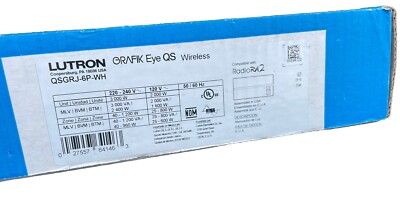 Lutron Grafik Eye QS 6 Zone Lighting Controller - White - QSGRJ-6P-WH