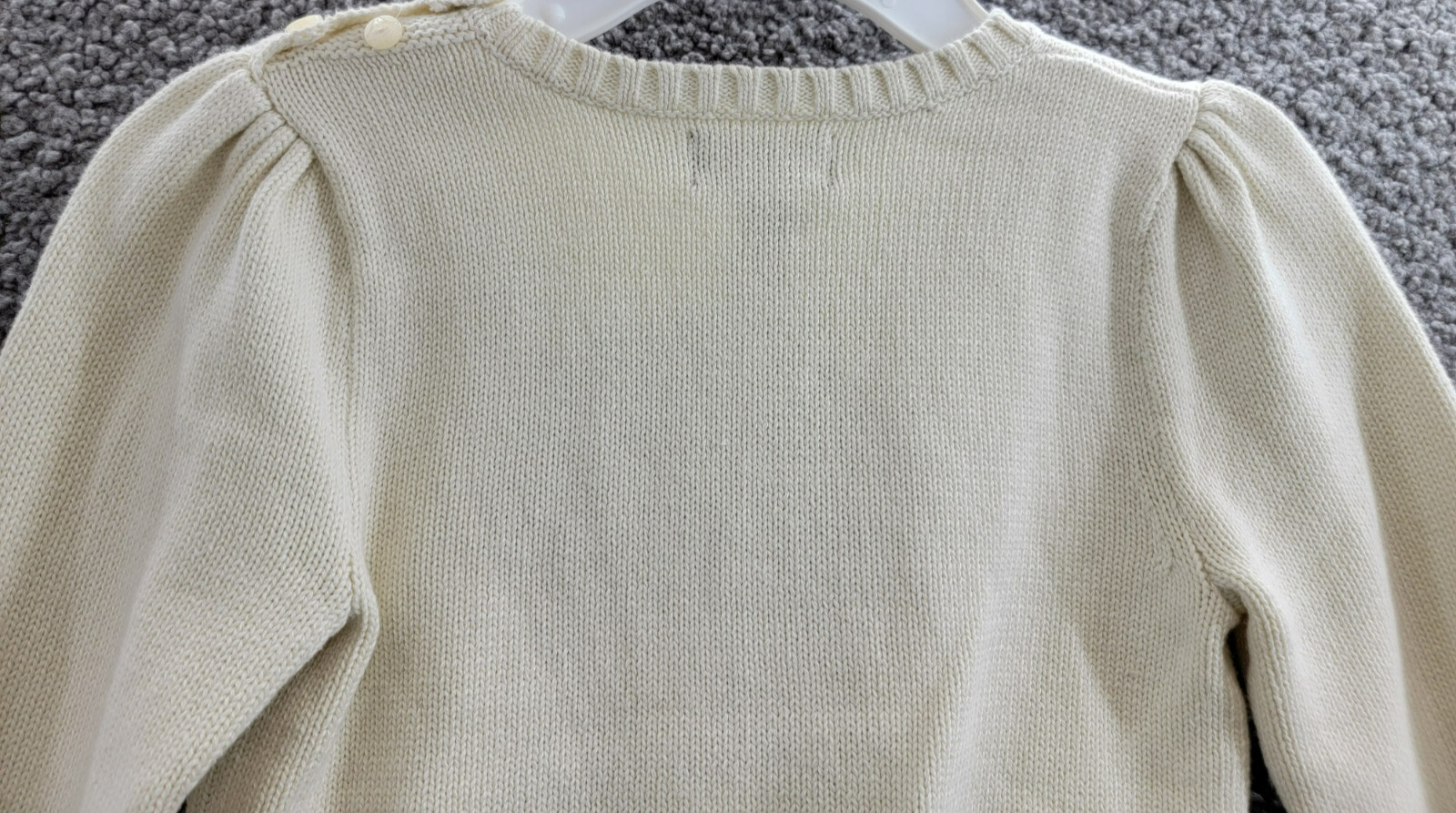 Polo Ralph Lauren Dog Crewneck Wool Sweatshirt Little Girls 5 White Multi L/S - Picture 11 of 16