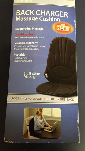 HoMedics Back Charger Massage Cushion With Heat Model VC 100 Dual Zone Massage