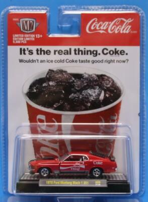 M2 MACHINES 1/64 52500-A09 COCA-COLA 1970 Ford Mustang Mach 1 351 Red