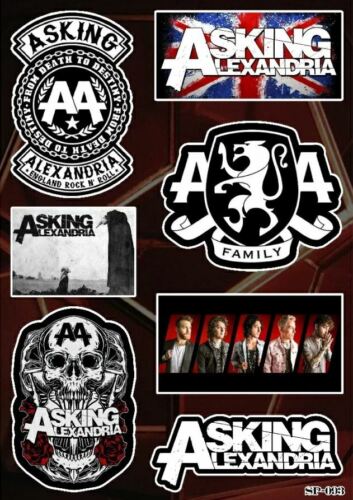 Asking Alexandria Stickers Pack Hard Rock Heavy Metal Logo