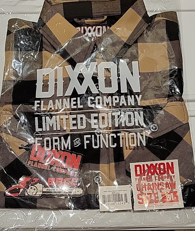 超希少早い者勝ちDixxon Black Rifle Coffee XS New Dixxon Flannel Black Rifle Coffee Chainsaw Women's