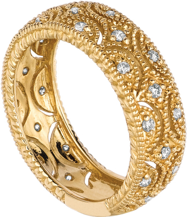 Pre-owned Morris 0.35 Carat Natural Diamond Eternity Ring Band Si 14k Yellow Gold
