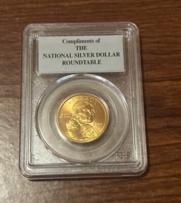 PCGS 2000p Sacagawea - Compliments Of The National Silver Dollar Roundtable