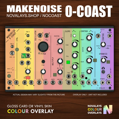Brand new colour fascia overlay skin for the Makenoise 0 Coast
