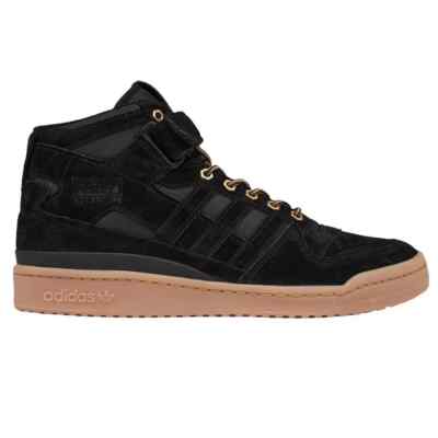 Adidas / Originals Forum Mid Men's Sneakers Shoes Black Suede Trainers