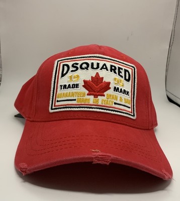 Red Outdoor Fishing Baseball Dsquared2 Trucker Mesh Cap Adjustable SnapBack