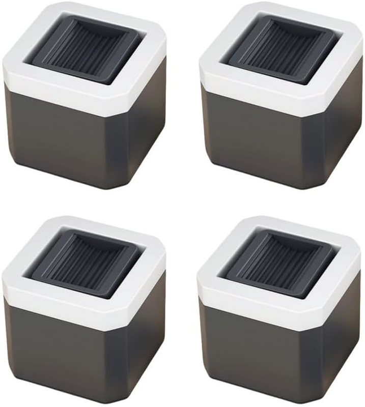 3 Inch Bed Risers with Bed Stoppers, 4 Set Heavy Duty Bed Elevator Leg Extenders for Sofa Desk Couch Cabinet, Furniture Riser with Caster Cups Fits to Wheels of Furniture and Appliances